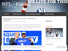 Tablet Screenshot of nfl-france.com